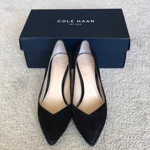 Cole Haan Black Suede Pumps Size 5